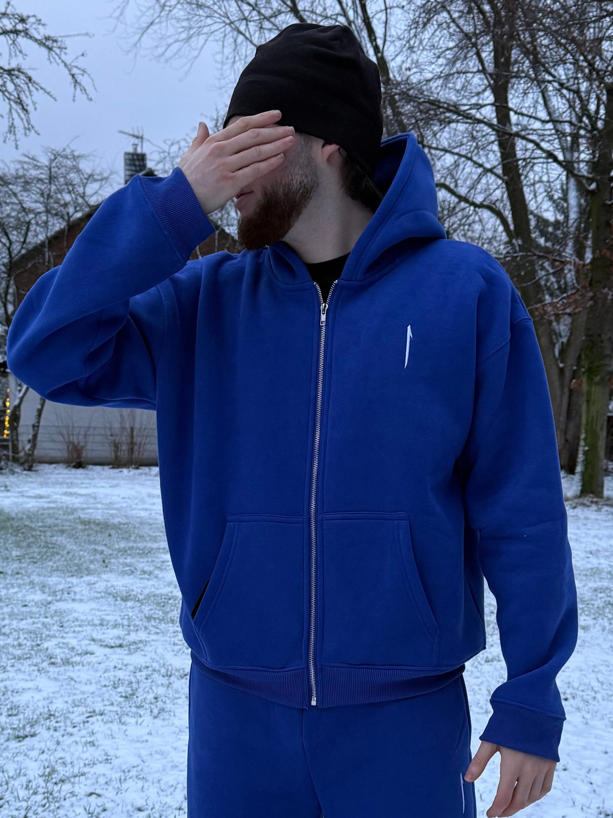 Zip Hoodie | Navy Blue